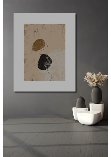 Dekoratif Ahşap Dikdörtgen Tablo Soyut Sanat Kompozisyonu