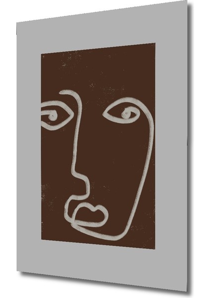 Dekoratif Ahşap Dikdörtgen Tablo Basit Çizgi Yüz fiyatları