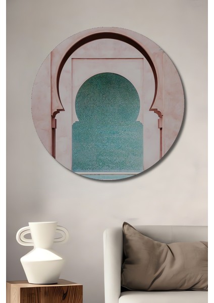 Dekoratif Ahşap Yuvarlak Tablo Mistik Geçit