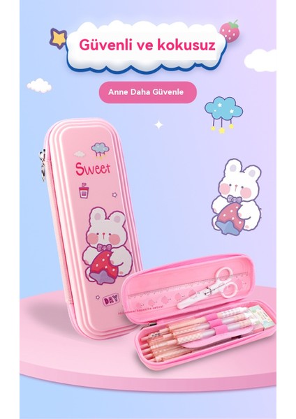 Çizgi Film Büyük Kapasiteli Su Geçirmez Çok Fonksiyonlu Ilkokul Öğrencisi Çift Katmanlı Plastik Kalem Kutusu (Yurt Dışından) indirimleri