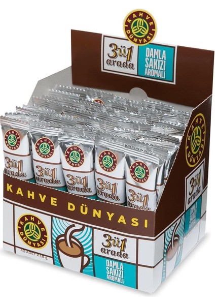 Kahve Dünyası 40'lı 3'ü 1 Arada Damla Sakızı Aromalı Hazır Kahve