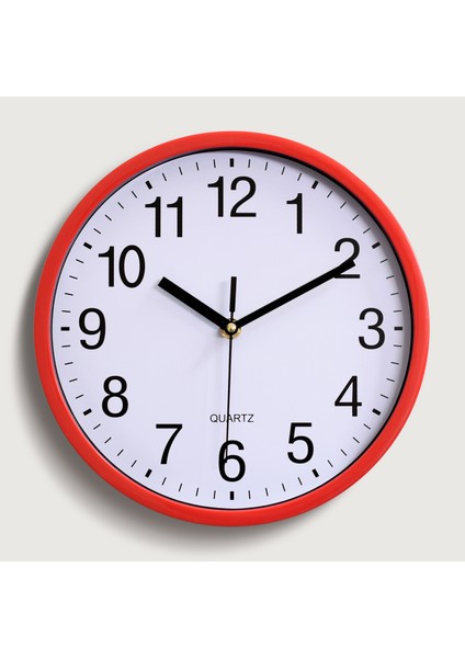 10 Inç 25 cm Plastik Duvar Saati Kuvars Saat Yatak Odası Oturma Odası Duvar Saati Basit Saat (Yurt Dışından)