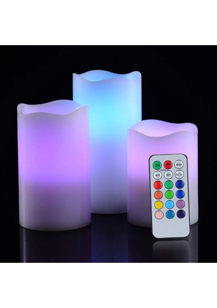 Parafin Kaplı Kumandalı LED Mum (3 Adet) fırsatları