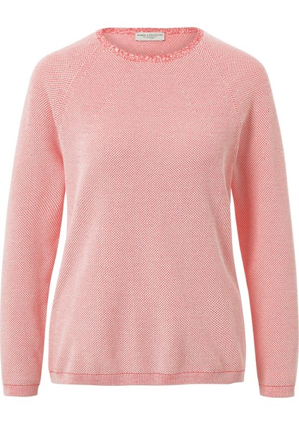 Kadın Örgü Kazak, Yumuşak Pamuklu, Mercan