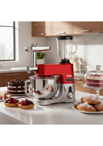 SR50 Döküm Gövde 7 Litre Içli Köfte Hamur Yoğurma Kıyma Çekme Erişte Blender Çıpıcı mixer Set modelleri