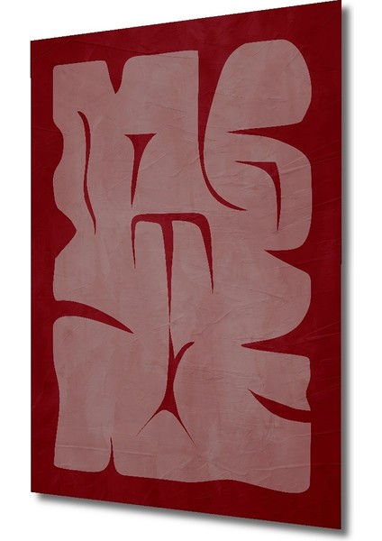 Dekoratif Ahşap Dikdörtgen Tablo Kırmızı Soyut Sanat fiyatları