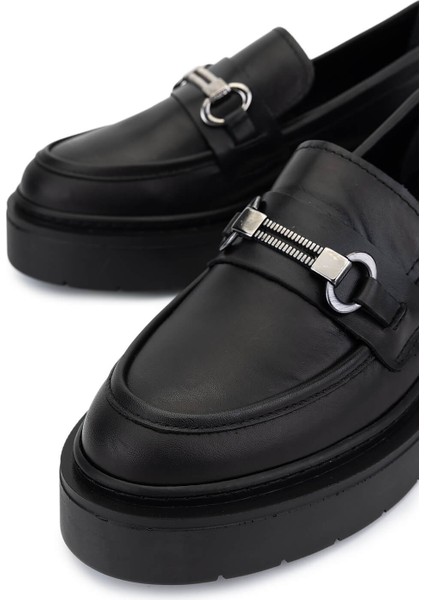 Kadın Hakiki Deri Siyah Loafer Ayakkabı 817 9877 Bn Ayk SK25-26 Sıyah Dr modelleri