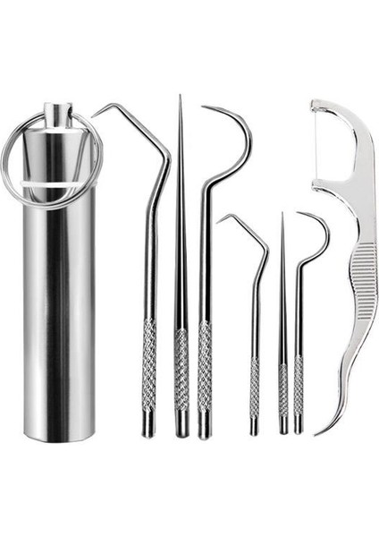 Buffer® 7 Parça Paslanmaz Çelik Ağız Diş Tartar Sökücü Temizlik Bakım Seti