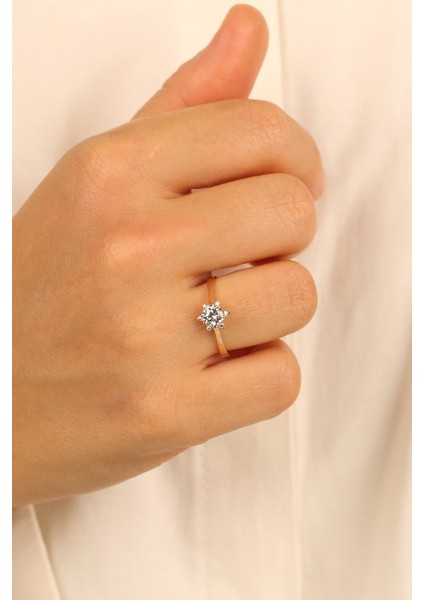 Tektaş Model Lotus Altın Yüzük ÇGKY0092