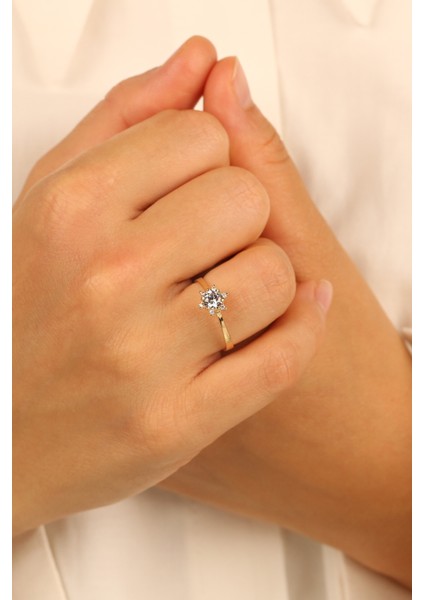 Tektaş Model Lotus Altın Yüzük ÇGKY0092 indirimleri