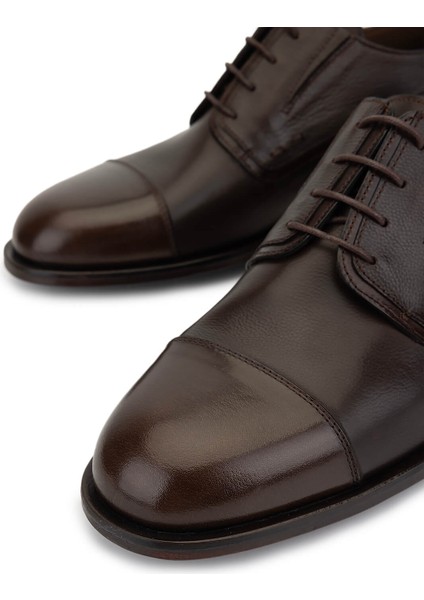 Erkek Hakiki Deri Kahverengi Klasik Ayakkabı 342 9385 Erk Ayk SK25-26 Kahve St Dn modelleri