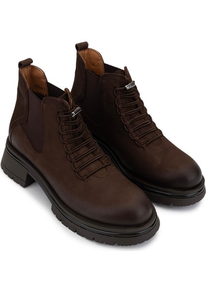 Kadın Hakiki Deri Kahverengi Casual Bot 599 0224 Bn Bot SK25-26 Kahve Nubuk fiyatları