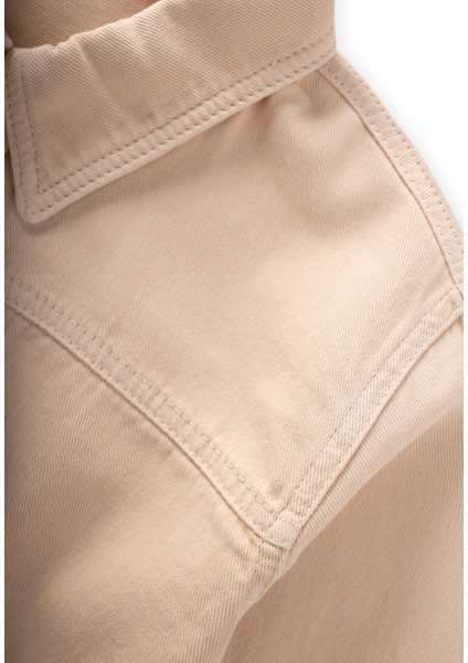 Tek Cepli Gabardin Gömlek 2-7 Yaş Bej modelleri