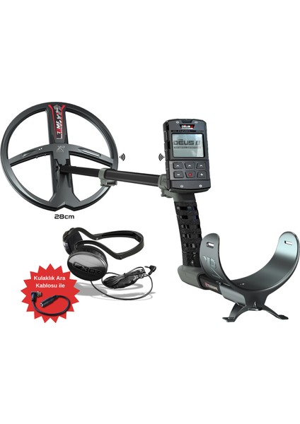 Xp Deus 2 Dedektör (Ana Ünite, FX03 Kulaklık, Ara Kablo ve 28CM Fmf Başlık Ile) Siyah