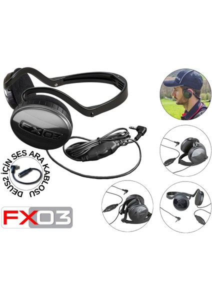 Xp Deus 2 Dedektör (Ana Ünite, FX03 Kulaklık, Ara Kablo ve 28CM Fmf Başlık Ile) Siyah