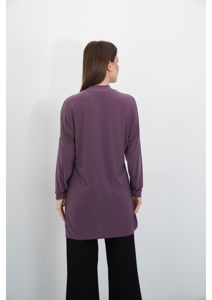 Tesettür Extra Uzun Tunik-Gül Kurusu