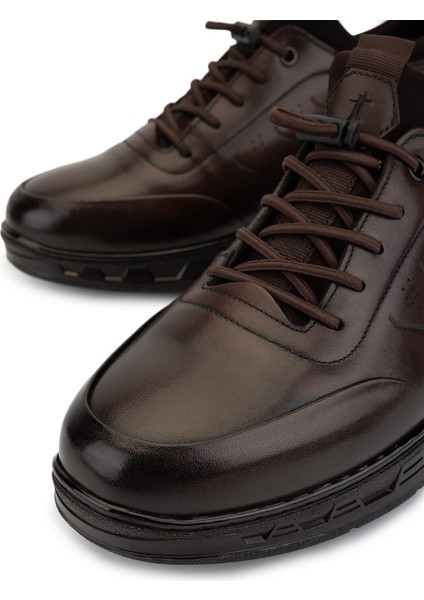 Erkek Hakiki Deri Kahverengi Casual Ayakkabı 298 3057-56602 Erk Ayk SK25-26 Kahve Slvr Alkl modelleri
