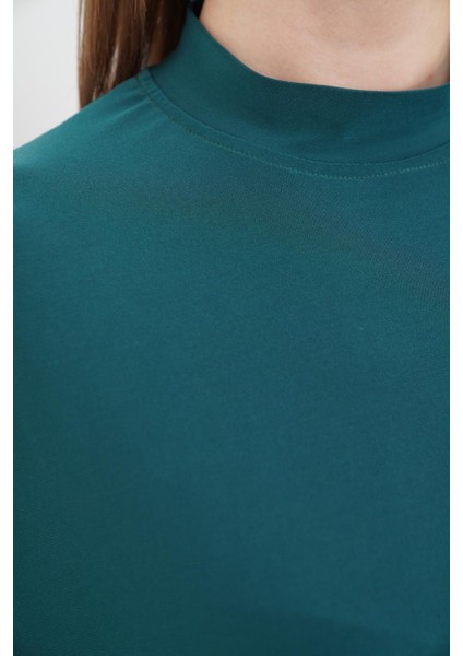 Tesettür Extra Uzun Tunik-Zümrüt Yeşil modelleri