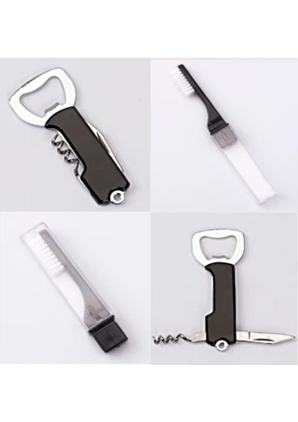 Erkek Için 13'lü Seyahat Boy Deri Çantalı Bakım Set Tırnak Makas-Cımbız-Ayna-Törpü-Jilet-Makas