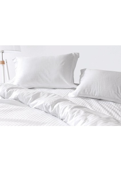 Pamuk Saten Jakarlı Beyaz Çift Kişilik Nevresim Takımı fiyatları