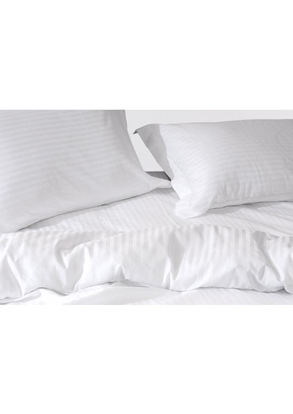 Pamuk Saten Jakarlı Beyaz Çift Kişilik Nevresim Takımı modelleri