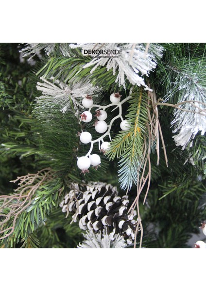 Yılbaşı Çam Ağacı Kozalaklı Karlı 210 cm modelleri