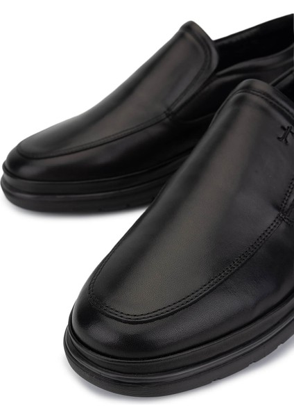 Erkek Hakiki Deri Siyah Casual Ayakkabı 298 3247-56603 Erk Ayk SK25-26 Sıyah Atlas modelleri