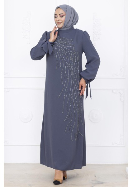 Irem Tesettür Abiye Antrasit