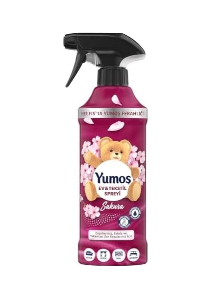 Yumoş Sprey Yıkanması Zor Eşyalar Için Giysi Spreyi Sakura 450 ml fiyatları