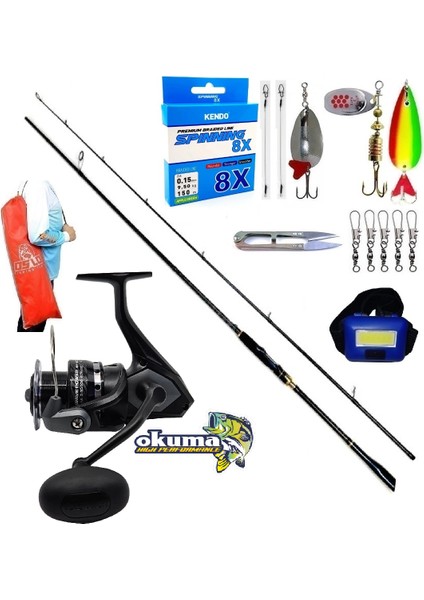 Okuma Wave Power 4000 274CM 8-42GR Oslo Zen Pro Karbon Turna Spin Olta Takımı Seti