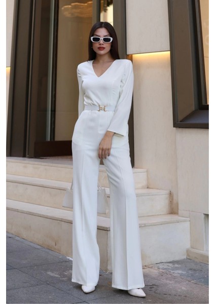 Nursel Ergin Özel Tasarım Tulum 6050-BEYAZ