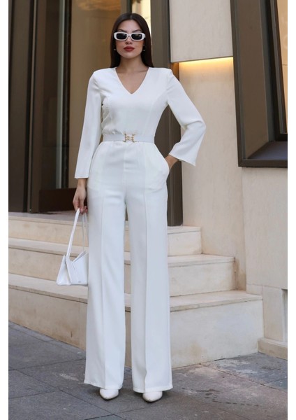 Nursel Ergin Özel Tasarım Tulum 6050-BEYAZ indirimleri