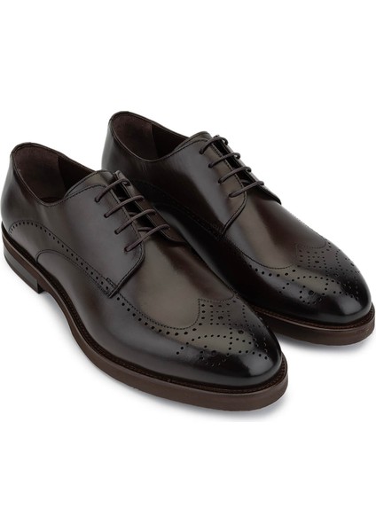 Erkek Hakiki Deri Kahverengi Klasik Ayakkabı 1157 40-120 Erk Ayk SK25-26 Kahve Spıro fiyatları