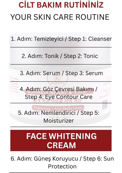 Cilt Beyazlatıcı Aydınlatıcı Leke Karşıtı Krem Tranexamic Asit,niacinamide,alpha Arbutin 50 ml
