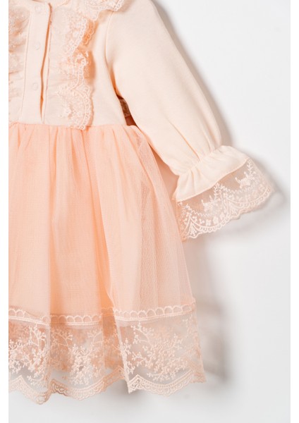 Kız Bebek Elbise Dantelli Bandanalı modelleri