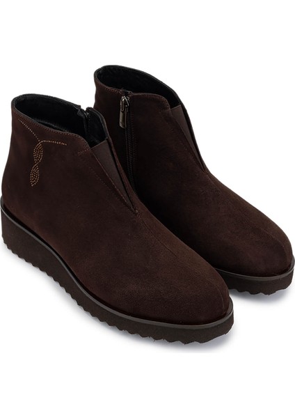 Kadın Hakiki Deri Kahverengi Süet Casual Bot 1120 985 Bn Bot SK25-26 Kahve Suet fiyatları