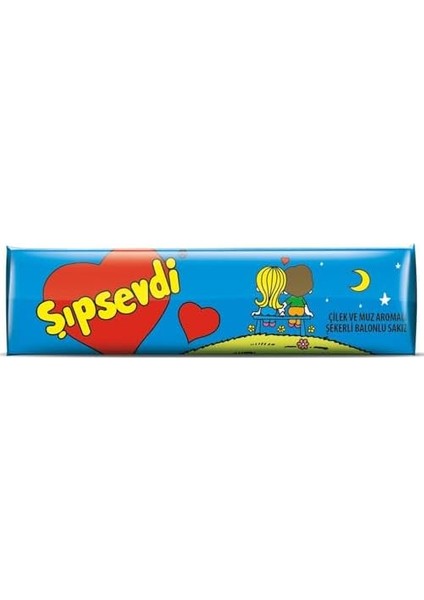 Şıpsevdi Muz & Çilek Aromalı Eğlenceli Sakız 25 gr - 400 Adet