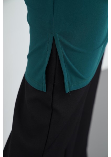 Tesettür Extra Uzun Tunik-Zümrüt Yeşil fırsatları