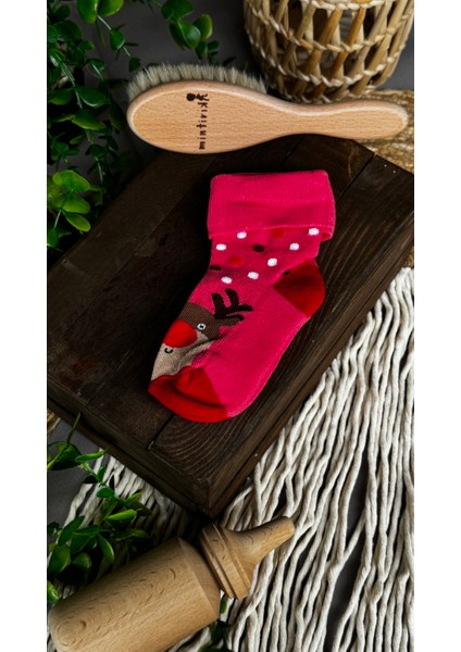 Havlu Geyikli Çocuk Çorabı