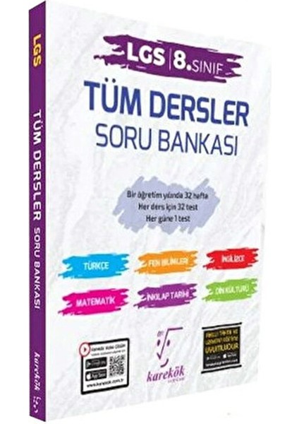 8. Sınıf Soru Bankası Tüm Dersler İçin 250 Sayfa Video Çözümlü fiyatları