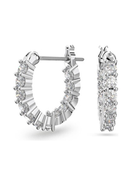 Küpe Vittore Mini Beyaz Taşlı Halka Kadınlar İçin Zarif Tasarım modelleri