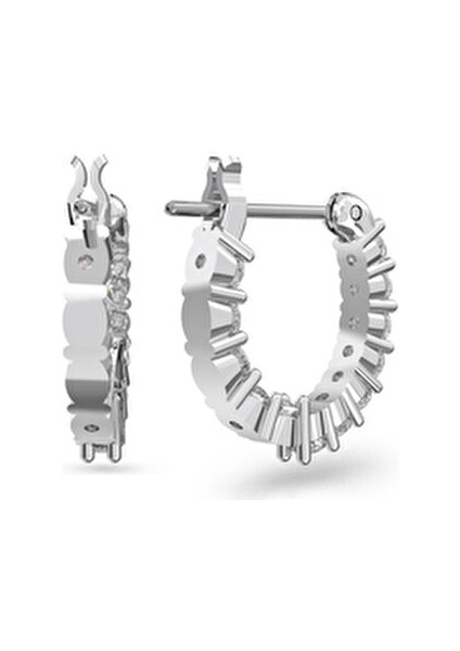 Küpe Vittore Mini Beyaz Taşlı Halka Kadınlar İçin Zarif Tasarım fırsatları