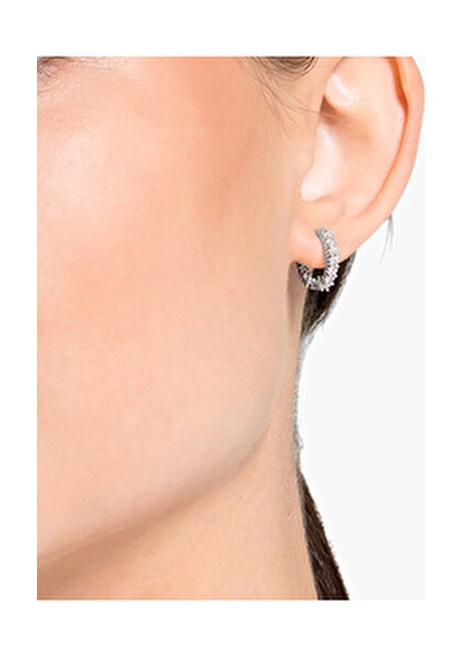 Küpe Vittore Mini Beyaz Taşlı Halka Kadınlar İçin Zarif Tasarım indirimleri