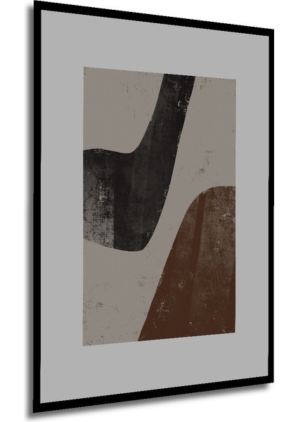 Dekoratif Ahşap Dikdörtgen Tablo Soyut Sanat Kompozisyonu Çerçeve Görünümlü modelleri