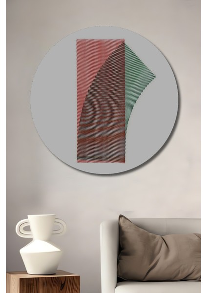 Dekoratif Ahşap Yuvarlak Tablo Renklerin Dansı