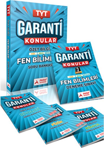 TYT Fen Bilimler Garanti Konular Soru Bankası Normal Boy 2025 Yılı İçin modelleri