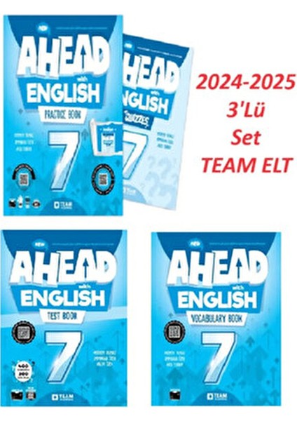 7. Sınıf Ahead With English Seti Türkçe Eğitim Kitapları 410 Sayfa fiyatları