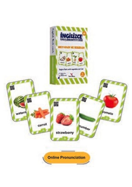 İngilizce Kelime Kartları 1. Sınıf Eğlenceli Öğrenme Seti 96 Adet