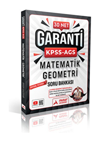 Paraf Akademi KPSS-AGS Matematik Geometri Soru Bankası 128 Sayfa 30 Net Garantili fiyatları