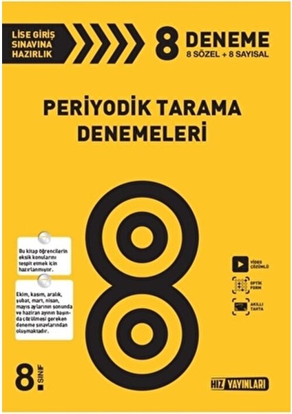 8. Sınıf Periyodik Tarama Deneme Kitabı Sınav Hazırlığı İçin 100 Sayfa fiyatları
